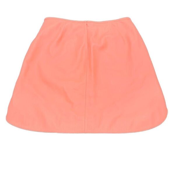 REVOLVE JAMES PER SE Coral Genuine Leather Perforated Mini Skirt Size 6 - Picture 2 of 5